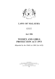 Sexual and gender based violence. Https Www Wcwonline Org Pdf Lawcompilation Malaysia Womenandgirlsprotectionact1973 Pdf