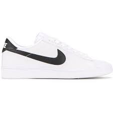 Black And White Nike Tennis Shoes Nike Tennis Classic Sneakers 105 Liked On Polyvore Featuring Shoes Sneakers White Lea White Tennis Shoes White Leather Sneakers White Tennis Sneakers