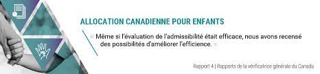 Rapport 4 Allocation Canadienne Pour Enfants Agence Du Revenu Du Canada