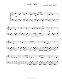 Jingle Bells Piano Level 2a Www Kathrynleecarpenter Com Sheet Music Digital Sheet Music Piano Sheet Music Free