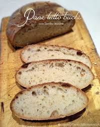 Alla sfornata avrete un delizioso profumo di pane che inonderà la vostra cucina, proprio come quello che. My Ricettarium Pane Tutto Buchi Con Lievito Madre Pane Ricetta Bimby Ricette Pane Con Lievito Madre