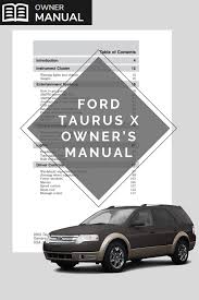 Ford Taurus X Owner S Manual Owners Manuals Manual Free Cars