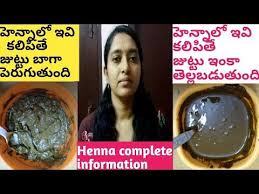 How To Mix Henna For Hair In Telugu White Hair To Black Hair Naturally In Telugu Youtube Henna Hair Henna For Hair Growth Hair Tips In Telugu