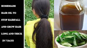 This is entirely normal, and once your hair completely dries up, you will be able to comb and adjust it easily. Homemade Hair Growth Oil Reduce Hair Fall Curry Leaves For Hair Growth Curry Leaves Herbal Hair Oil Youtube