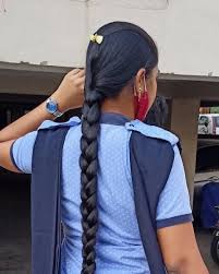 See more ideas about extremely long hair, long hair styles, beautiful long hair. Village Barber Stories Tamil Girl S Oiled Traditional Long Hair With Uniform