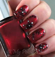 Goth Yuletide Nails Deep Red Nails Christmas Nails Cute Nails