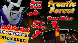 Coins can be spent on skin crates and more heroes. Tower Heroes Codes Frantic Forest Update New Tempre Boss New Skins Roblox All Codes May 2020 Youtube