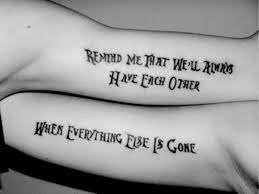 Brother And Sister Matching Lettering Tattoo Idea Brother Tattoos Unique Sister Tattoos Tattoos For Daughters