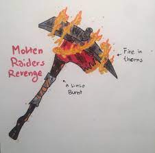 Maybe you would like to learn more about one of these? Suggestion Saturday Concept Molten Raiders Revenge The Pickaxe For The Bundle Of The Upcoming Blaze Molten Renegade Raider Reposted Today Because I Posted It Some Days Ago But It S My Own