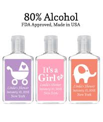 Girl Baby Shower Party Favors Personalized Hand Sanitizers Lowest Price Made In Usa