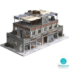 City Store Apartments 3d Model Download 3dsquirrel Building Design Building Design