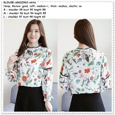 Ready stock / bb780 limited edition. Baju Atasan Lengan Panjang Blouse Wanita Korea Import Ab632963 White Putih Shopee Indonesia