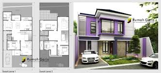 Desain Rumah Cantik Modern Minimalis Denah Rumah Desain Rumah Rumah Modern