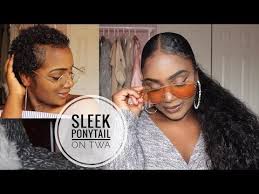 Sleek Slicked Back Bun Laid Baby Hairs Tutorial Shanny Stephens Short Hair Ponytail Curly Hair Styles Naturally Protective Hairstyles For Natural Hair