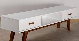 Stylischer Tv Hifi Ablage Unterschrank Lowboard Tisch In Weiss Mit Holz Beinen Unterschrank Sideboard Holz Regal Holz