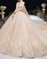 Sparkly Wedding Dress Champagne Lace Applique Wedding Dress Etsy In 2021 Sparkly Wedding Dress Princess Wedding Dresses Etsy Wedding Dress