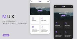 All created by our global community of independent web designers and developers. Mux Material Design Web App Ui Kit Mobile Template By Astylers Themeforest