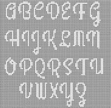 instant download retro marquee filet crochet cross stitch alphabet number chart pattern