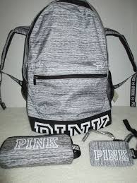 Beauty Victoria S Secret Pink Campus Backpack Book Bag Lanyard Pencil Case Gr Campus Backpack Pink Victoria Secret Pink Bags Pink Backpack Victoria Secret