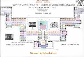 Floor Plan Maryland Hospital For The Insane At Spring Grove Hospital Floor Plan Floor Plans Health Design