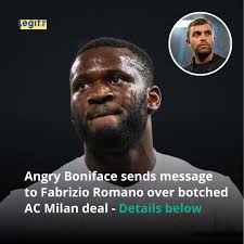 Victor Boniface has reached out to Fabrizio Romano, who had taken his  message out of context. Link in the comments. Credit: Stuart Franklin