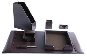 Leather office desktop stationery set. Albatross Manufacturer Of Leather Desk Accessories Rs 6500 Set Id 4673460991