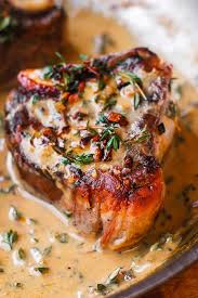 Easy Pan Seared Lamb Chops With Creamy Mustard Thyme Sauce Lamb Chop Recipes Lamb Loin Chop Recipes Lamb Roast Recipe