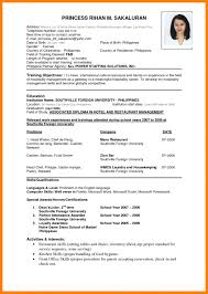 Profile picture and profile description, work experience, education and a list of skills. International Cv Format Download Sablon