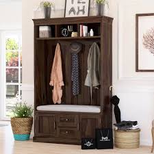 A useful addition to any living space or storage area, the coat rack offers remarkable strength, convenience, and versatility. Harrisville Solid Wood 2 Drawer Entryway Hall Tree Bench With Storage