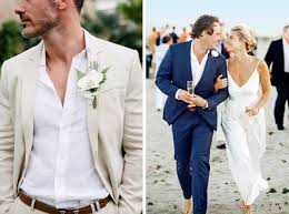 Think of what you would consider beach style. 20 Beach Wedding Looks For Grooms Groomsmen Southbound Bride