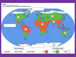 Convergent plate boundaries are locations where lithospheric plates are moving towards one another. Identifying The World S Climate Zones Ks1 Ks2 Teaching Resources