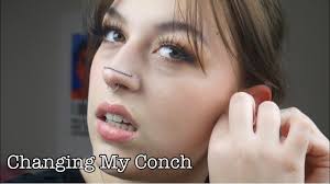 Changing My Conch Piercing For The First Time! - Youtube