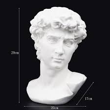David Kopf Statue Büste Harz Griechische Mythologie Mini Europa Kunst Dekor  Skulptur