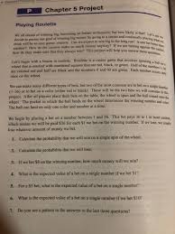 Check spelling or type a new query. P Chapter 5 Project Playing Roulette We All Dream Of Chegg Com