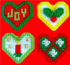 Product name diy craft 3d cross stitch rainbow pattern hand craft gift cross stitch material woolen,plastic canvans content plastic canvans,needle,thread, brand kingbird color multi. I Love Christmas Ornament Set