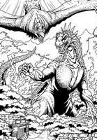 Godzilla king of the monsters coloring pages. Coloring Pages Godzilla Morning Kids