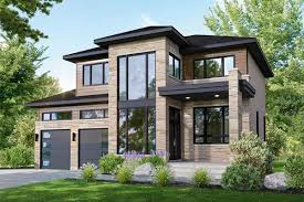 Plan 80917pm Contemporary 3 Bedroom House Plan With 2 Car Garage House Plans 2 Storey Modern House Exterior Bedroom House Plans