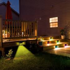 6 Packs Solar Deck Lights Led Outdoor Garden Decorative Wall Mount Fence Post Lighting Walmart Com Walmart Com