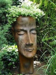 Macetero Gesicht Gartenskulptur Skulpturen Garten