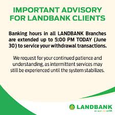 You can check your account balance, pay bills or transfer money to other accounts 24/7 even without personally going to the bank. Landbankclientadvisory Banking Hours Land Bank Of The Philippines Facebook