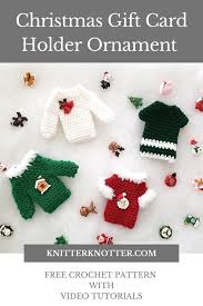 Plastic canvas coasters plastic canvas ornaments plastic canvas crafts plastic canvas patterns plastic craft plastic mesh tissue box covers tissue boxes gift cards money. Christmas Gift Card Holder Ornament Free Crochet Pattern Knitterknotter