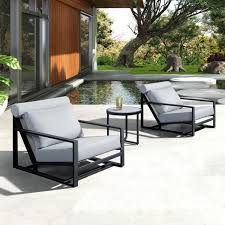 Renava Boardwalk Outdoor Grey Lounge Chair Set In 2020 Grey Lounge Chair Lounge Chair Outdoor Outdoor Patio Chairs