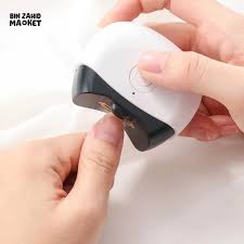 Electric Nail Clipper White Integrated Cutting and Grinding with LED Light