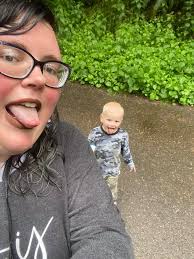 Grandma and Rosie napping after a nice long walk together ❤️
