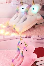 Light Up Unicorn Slipper Unisex Memory Foam Animal House Shoes Unicorn Slippers Light Up Unicorn Slippers Light Up Unicorn