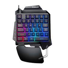 Single Hand Gaming Metal Keyboard Backlit Game Keypad For Pubg Mobile Games Video Games Accessories From Electronics On Banggood Com Keyboard Usb Video Game Accessories