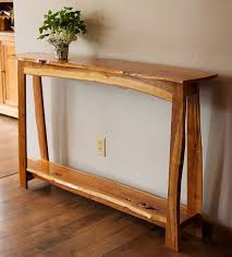 Wild Cherry Console Hall Sofa Table Live Edge Walnut Oak Live Edge Table Living Table Live Edge Wood Table