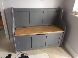 Rustic Style Monks Bench Settle Pew With Storage Bespoke Sizes Available Monks Bench Bedroom Furniture Redo Flat Pack Furniture