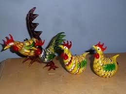 Murano glass rooster made by the master gabriele urban. Figurines Glass Rooster Vatican