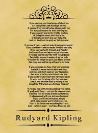 If You Can Keep Your Head When All About You Meaning Amazon Com A4 Size Parchment Poster Classic Poem Rudyard Kipling If Prints Posters Prints If Rudyard Kipling Classic Poems Words Of Wisdom Quotes